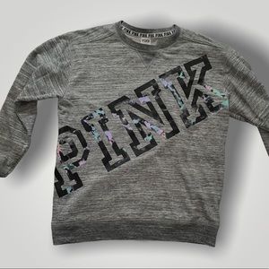 VICTORIA SECRET PINK GREY SWEATSHIRT